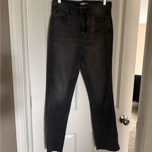 Old Navy Women's Dark Gray High Rise Jeans Ankle